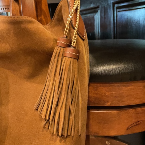 Michael Kors suede leather Elana shoulder bag - Picture 4 of 11